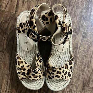 Sole Society Leopard Print Espadrilles